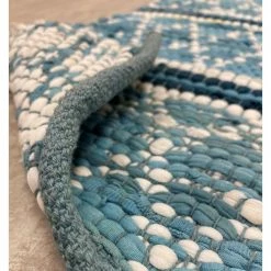 Skade 14 in.W x 72 in. D Blue and White Geometric Reversible Cotton Table Runner by LR Home 16 Skade 14 in.W x 72 in. D Blue and White Geometric Reversible Cotton Table Runner by LR Home -Table Linens Shop blues lr home table runners rugsa98740ind1260 44 1000