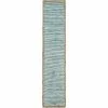 Bordered 16 in. W x 80 in. L Striped Blue / Cream Cotton Table Runner by LR Home 2 Bordered 16 in. W x 80 in. L Striped Blue / Cream Cotton Table Runner by LR Home -Table Linens Shop blues lr home table runners speci04602btb1468 64 1000