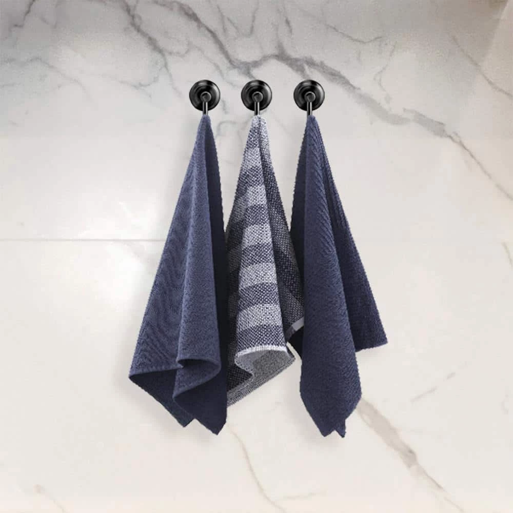 Cotton Classics 100% Cotton Navy/Heathered Stripe Kitchen Towel (Set of 3) by Nautica 3 Cotton Classics 100% Cotton Navy/Heathered Stripe Kitchen Towel (Set of 3) by Nautica