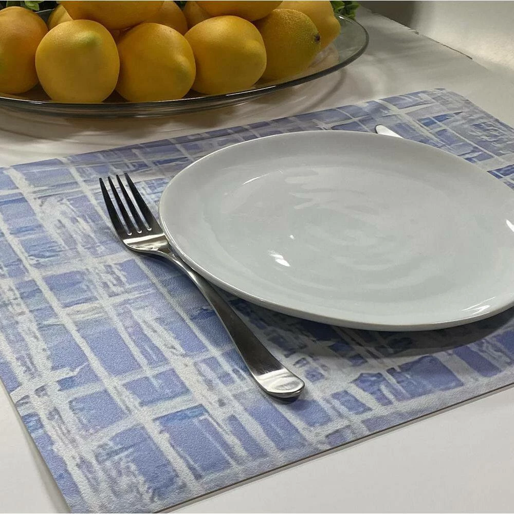 17 in. x 12 in. Blues Vinyl Placemats (Set of 6) by DASCO 4 17 in. x 12 in. Blues Vinyl Placemats (Set of 6) by DASCO - Image 2