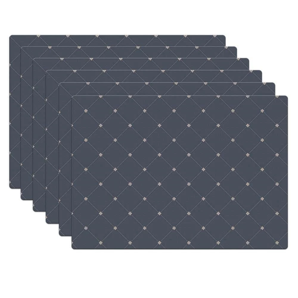 17 in. x 12 in. Blues Vinyl Placemats (Set of 6) by DASCO 3 17 in. x 12 in. Blues Vinyl Placemats (Set of 6) by DASCO