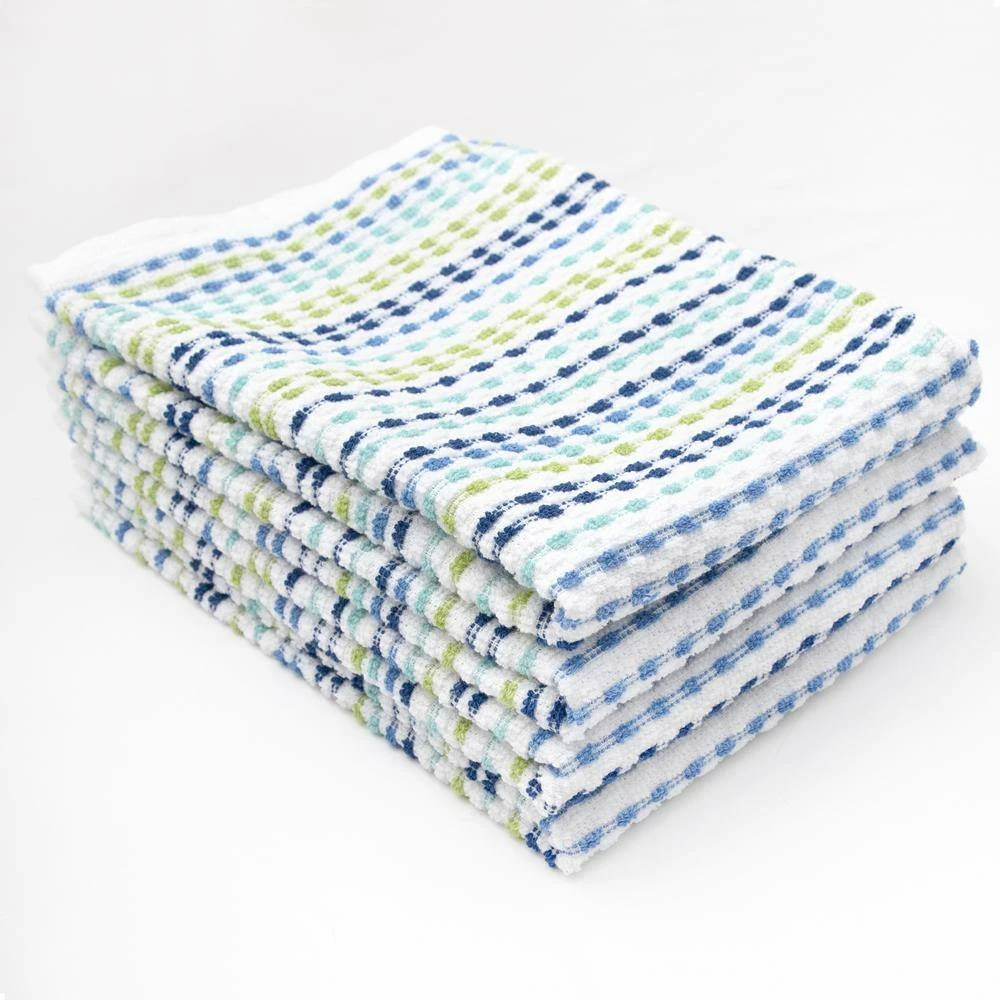 Cool Pebble Cotton Terry Bar Mop Kitchen Towel Set of 4 by RITZ 4 Cool Pebble Cotton Terry Bar Mop Kitchen Towel Set of 4 by RITZ - Image 2