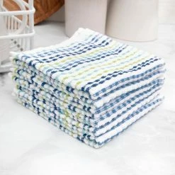 Cool Multicolor Pebble Cotton Bar Mop Dish Cloth Set of 6 by RITZ -Table Linens Shop blues ritz kitchen towels 90447 1f 1000