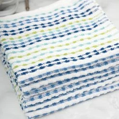 Cool Multicolor Pebble Cotton Bar Mop Dish Cloth Set of 6 by RITZ -Table Linens Shop blues ritz kitchen towels 90447 44 1000