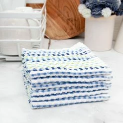 Cool Multicolor Pebble Cotton Bar Mop Dish Cloth Set of 6 by RITZ -Table Linens Shop blues ritz kitchen towels 90447 4f 1000