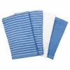 Light Blue Cotton Terry Horizontal Stripe Bar Mop Kitchen Towel Set of 4 by RITZ -Table Linens Shop blues ritz kitchen towels 90454 64 1000