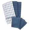 Terry Plaid Cotton Kitchen Towel and Dish Cloth Federal Blue Set of 3-Towels and 3-Dish Cloths by RITZ 2 Terry Plaid Cotton Kitchen Towel and Dish Cloth Federal Blue Set of 3-Towels and 3-Dish Cloths by RITZ -Table Linens Shop blues ritz kitchen towels 95524a 64 1000