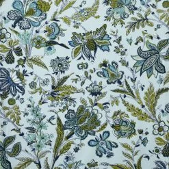 Autumn Garden Jacobean Blue Floral Cotton Kitchen Towel by The Company Store -Table Linens Shop blues the company store kitchen towels 83205f os blue 1d 1000