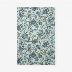 Autumn Garden Jacobean Blue Floral Cotton Kitchen Towel by The Company Store -Table Linens Shop blues the company store kitchen towels 83205f os blue 40 1000