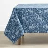 Holiday Deer 70 in. x 90 in. Blue Cotton Tablecloth by The Company Store