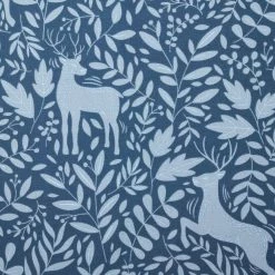Holiday Deer 70 in. x 90 in. Blue Cotton Tablecloth by The Company Store -Table Linens Shop blues the company store tablecloths 83202a 70x90 blue a0 1000