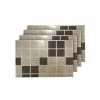 Shimmer Block Brown Reversible Metallic Placemats (Set of 4) by Dainty Home -Table Linens Shop browns tans dainty home placemats 4shb1218br 64 1000