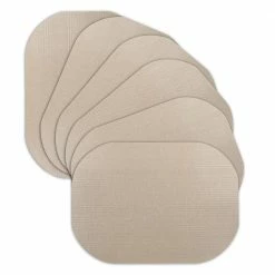 Easy Care Beachy/Oval 17 in. x 12 in. Tan Vinyl Placemats (Set of 6) by DASCO -Table Linens Shop browns tans dasco placemats hd22 001 4f 1000