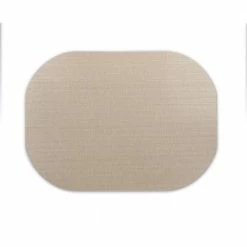 Easy Care Beachy/Oval 17 in. x 12 in. Tan Vinyl Placemats (Set of 6) by DASCO