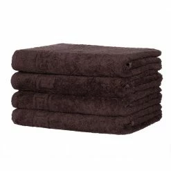 Brown Greek Key Cotton Kitchen Towel Set (Set of 4) by CONTEXT