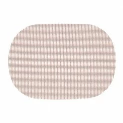 Fishnet 17 in. x 12 in. Tan PVC Covered Jute Oval Placemat (Set of 6) by Kraftware
