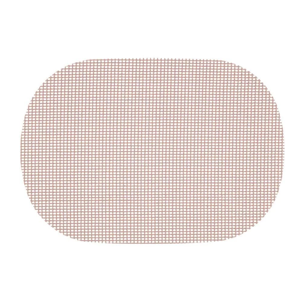 Fishnet 17 in. x 12 in. Tan PVC Covered Jute Oval Placemat (Set of 6) by Kraftware 3 Fishnet 17 in. x 12 in. Tan PVC Covered Jute Oval Placemat (Set of 6) by Kraftware