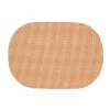 Fishnet 17 in. x 12 in. Toffee PVC Covered Jute Oval Placemat (Set of 6) by Kraftware