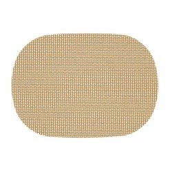 Fishnet 17 in. x 12 in. Bronze Mist PVC Covered Jute Oval Placemat (Set of 6) by Kraftware