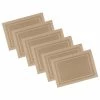EveryTable 18 in. x 12 in. Double Border Two-Tone Taupe PVC Placemat (Set of 6) by Kraftware -Table Linens Shop browns tans kraftware placemats 42447 64 1000