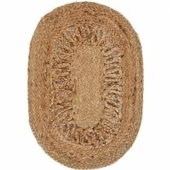 Rustic Natural Brown 19 in. x 13 in. Organic Jute Placemats ( Set of 4 ) by LR Home