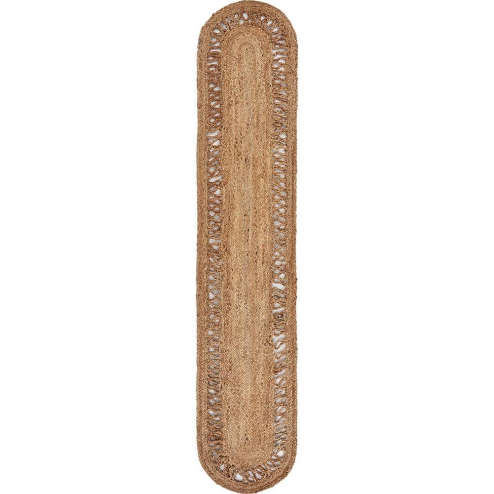 Natural Brown 16 in. x 80 in. Braided Organic Jute Table Runner by LR Home 3 Natural Brown 16 in. x 80 in. Braided Organic Jute Table Runner by LR Home