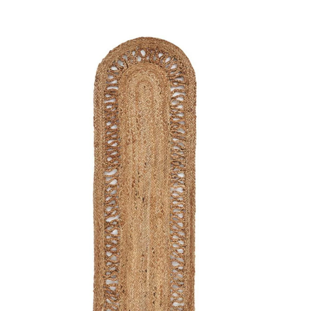 Natural Brown 16 in. x 80 in. Braided Organic Jute Table Runner by LR Home 4 Natural Brown 16 in. x 80 in. Braided Organic Jute Table Runner by LR Home - Image 2