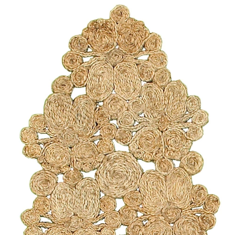 Natural Tan 1 ft. 4 in. x 6 ft. 8 in. Organic Jute Table Runner by LR Home 7 Natural Tan 1 ft. 4 in. x 6 ft. 8 in. Organic Jute Table Runner by LR Home - Image 5