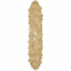 Natural Tan 1 ft. 4 in. x 6 ft. 8 in. Organic Jute Table Runner by LR Home