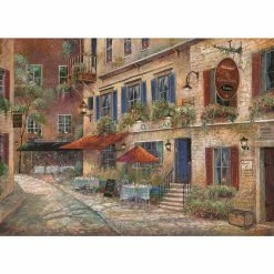 MHF Home Cobblestone Cafe Multi-Colored 18 in. W x 13 in. L Polypropylene Placemat Set (4-Pack) by Morgan Home