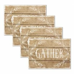 MHF Home Gather Brown 18 in. W x 13 in. L Polypropylene Placemat Set (4-Pack) by Morgan Home -Table Linens Shop browns tans morgan home placemats c3 1000 2