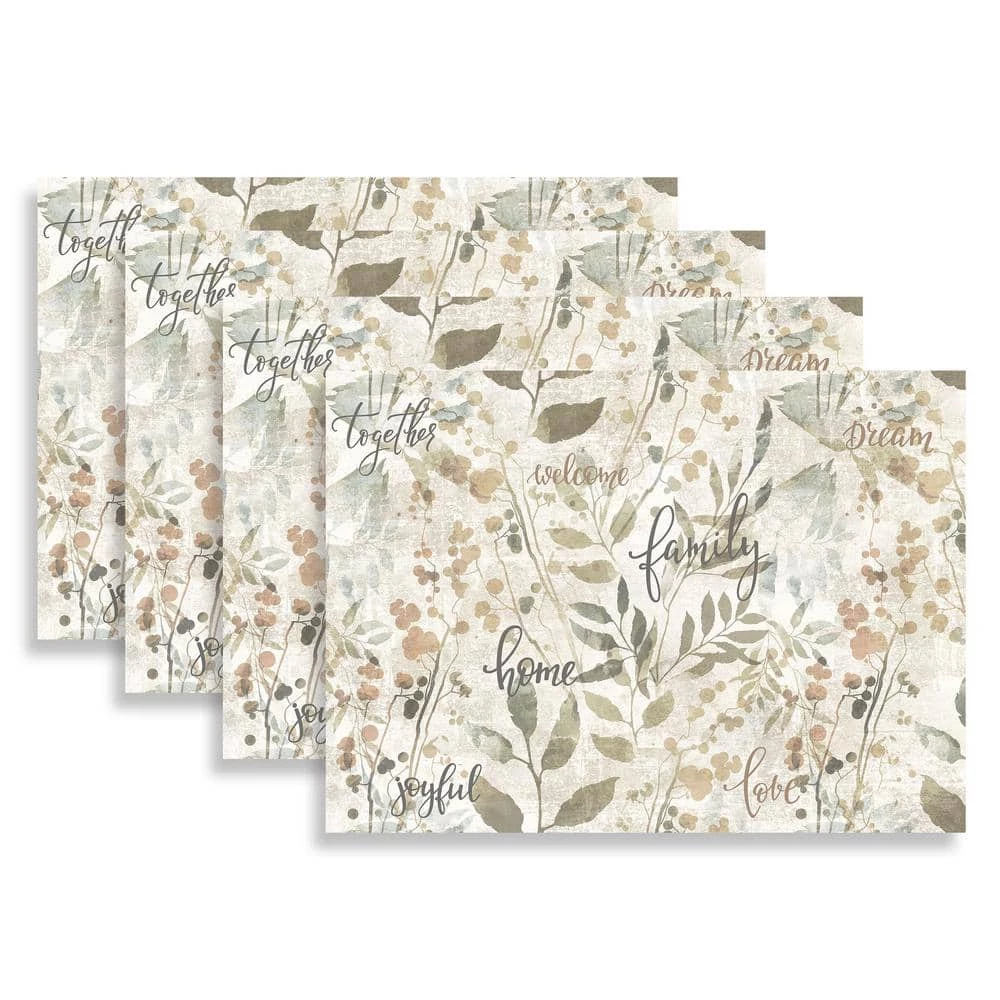 Family Taupe Placemat Set (4-Pack) by Morgan Home 5 Family Taupe Placemat Set (4-Pack) by Morgan Home - Image 3