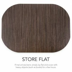 Easy Care Grasscloth/Oval 17 in. x 12 in. Bronze Vinyl Placemats (Set of 6) by DASCO -Table Linens Shop browns tans placemats hd22 006 44 1000