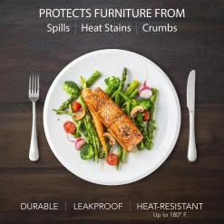 Easy Care Grasscloth/Oval 17 in. x 12 in. Bronze Vinyl Placemats (Set of 6) by DASCO -Table Linens Shop browns tans placemats hd22 006 fa 1000