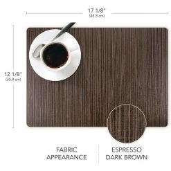 Easy Care Grasscloth/Rectangle 17 in. x 12 in. Bronze Vinyl Placemats (Set of 6) by DASCO 12 Easy Care Grasscloth/Rectangle 17 in. x 12 in. Bronze Vinyl Placemats (Set of 6) by DASCO -Table Linens Shop browns tans placemats hd22 014 4f 1000
