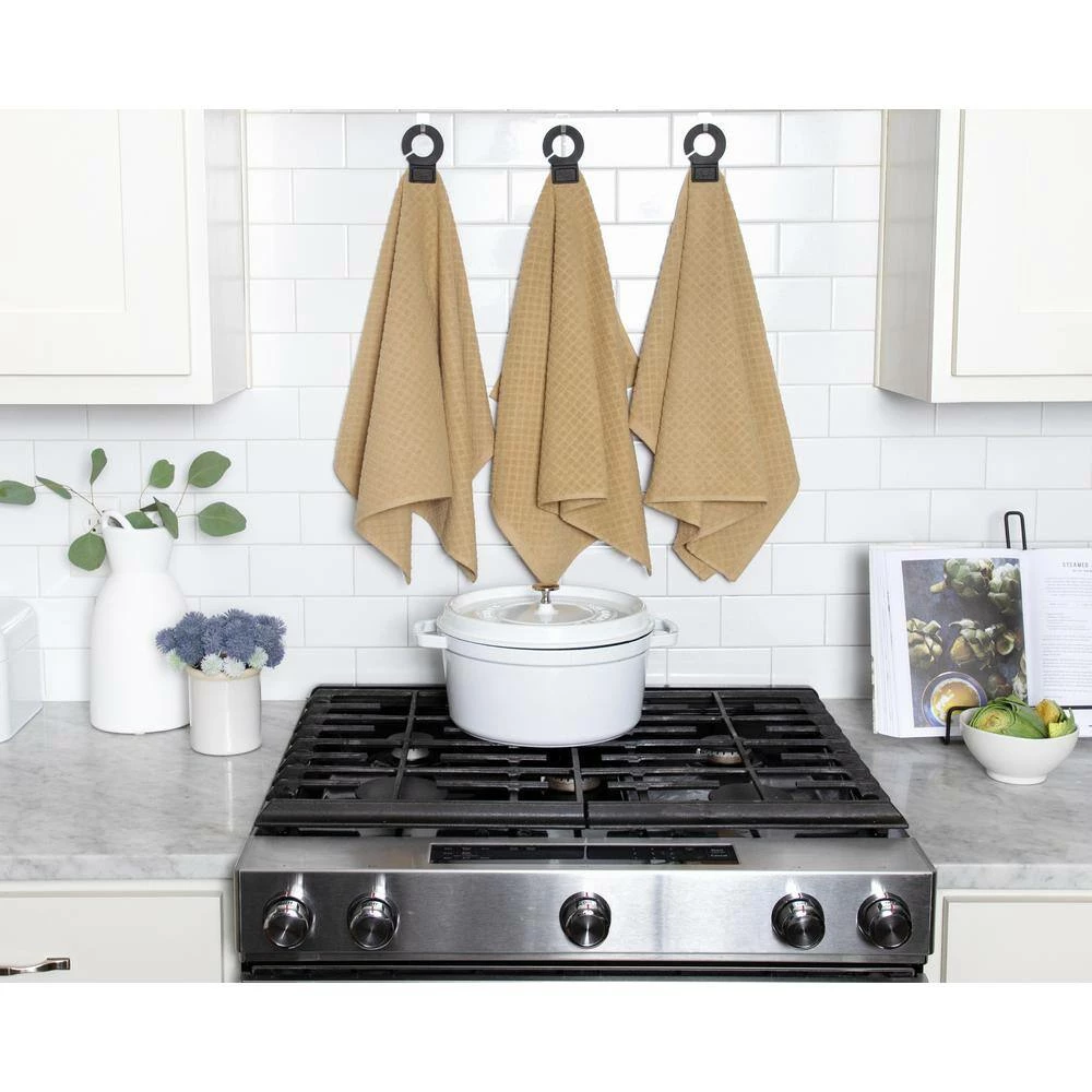 Hook and Hang Biscotti Woven Cotton Kitchen Towel (Set of 2) by RITZ 5 Hook and Hang Biscotti Woven Cotton Kitchen Towel (Set of 2) by RITZ - Image 3