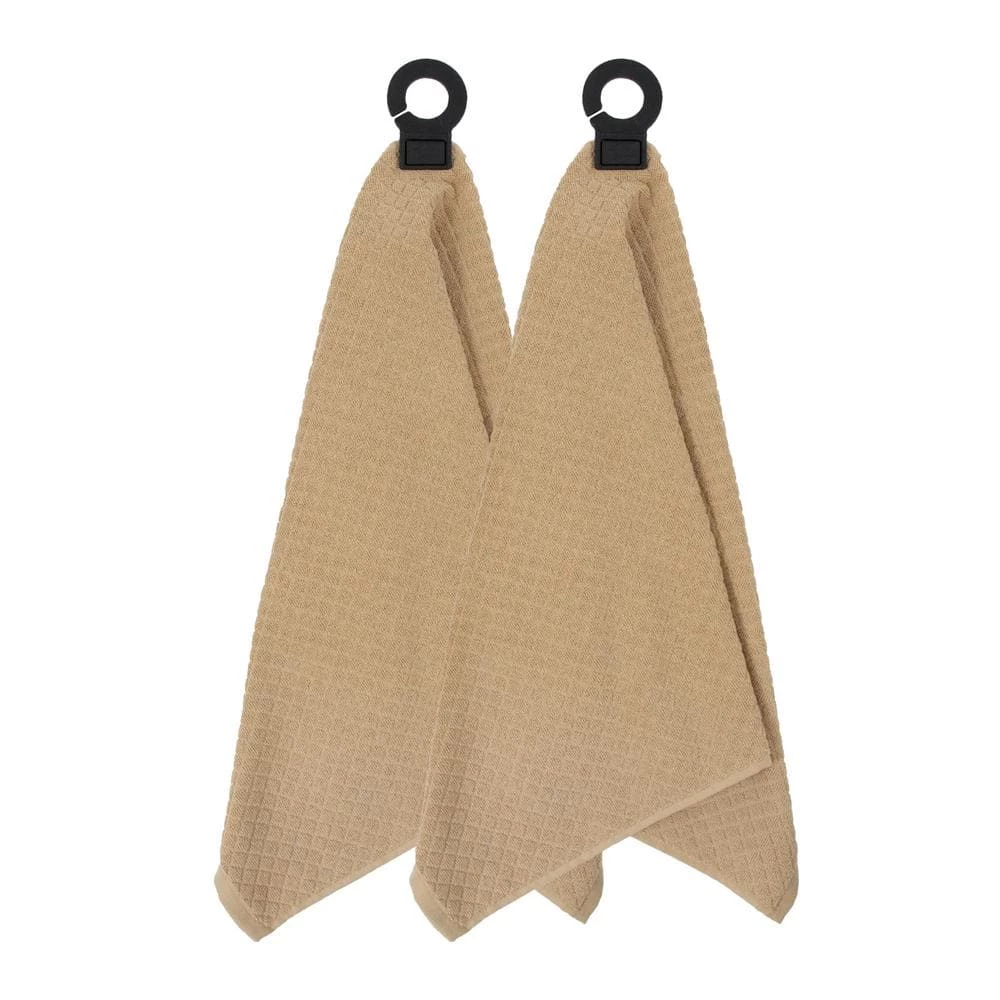 Hook and Hang Biscotti Woven Cotton Kitchen Towel (Set of 2) by RITZ 3 Hook and Hang Biscotti Woven Cotton Kitchen Towel (Set of 2) by RITZ