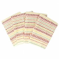 Fall Multicolor Pebble Cotton Terry Bar Mop Kitchen Towel Set of 4 by RITZ