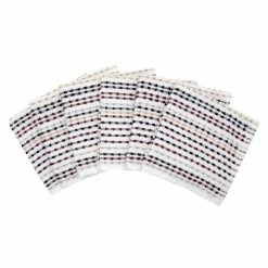 Neutral Multicolor Pebble Cotton Bar Mop Dish Cloth Set of 6 by RITZ