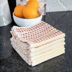 Fall Multicolor Pebble Cotton Terry Bar Mop Dish Cloth Set of 6 by RITZ -Table Linens Shop browns tans ritz kitchen towels 90452 4f 1000