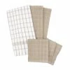 Terry Plaid Cotton Kitchen Towel and Dish Cloth Putty Set of 3-Towels and 3-Dish Cloths by RITZ 2 Terry Plaid Cotton Kitchen Towel and Dish Cloth Putty Set of 3-Towels and 3-Dish Cloths by RITZ -Table Linens Shop browns tans ritz kitchen towels 95593a 64 1000