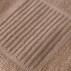 Sand Plaid Solid and Check Parquet Woven Cotton Kitchen Towel Set of 6 by T-fal -Table Linens Shop browns tans t fal kitchen towels 66959 4f 1000
