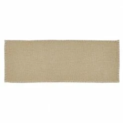 Nowell 13 in. W x 36 in. L Tan Silver Christmas Solid Cotton Table Runner by VHC Brands