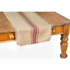 Linen Stripe 16 in. x 72 in. Natural Table Runner by Xia Home Fashions