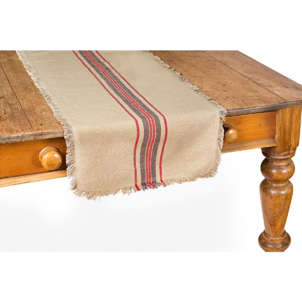 Linen Stripe 16 in. x 72 in. Natural Table Runner by Xia Home Fashions 3 Linen Stripe 16 in. x 72 in. Natural Table Runner by Xia Home Fashions