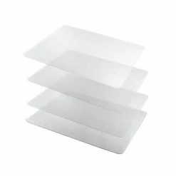 12 in. x 18 in. Clear Polycarbonate Placemats with Anti-Slip Backing (Set of 4) by HOMETEX