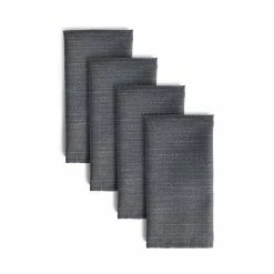 Harper 20 in. W 20 in. H Gray Solid Polyester Napkins (Set of 4) by Town & Country Living