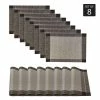 Palermo 13 in. x 19" In. Grays and Silver PVC Placemats Set of 8 by Dainty Home