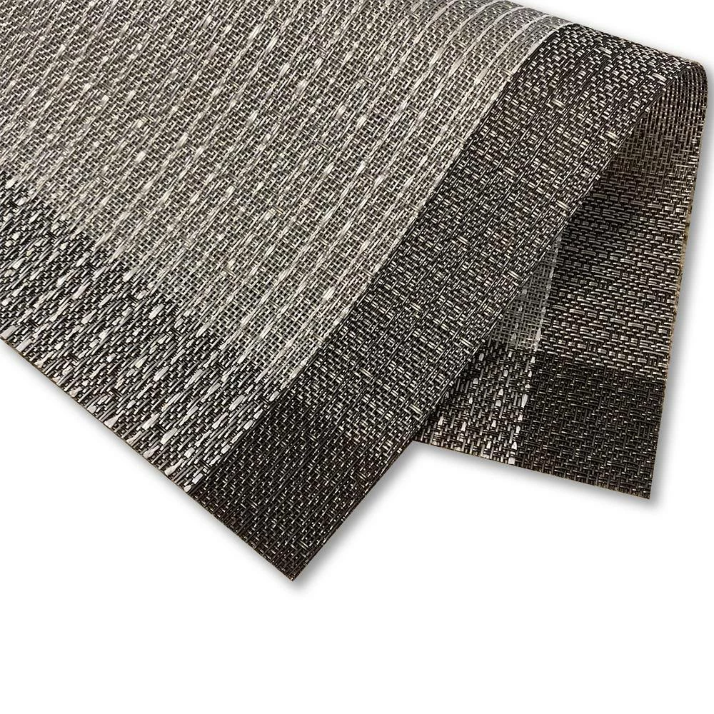 Palermo 15 in. x 15" In. Grays and Silver PVC Placemats Set of 8 by Dainty Home 4 Palermo 15 in. x 15" In. Grays and Silver PVC Placemats Set of 8 by Dainty Home - Image 2