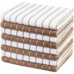 12 in. x 12 in. Checkered Brownston Microfiber Wash Cloths (24-Pack) by THE CLEAN STORE